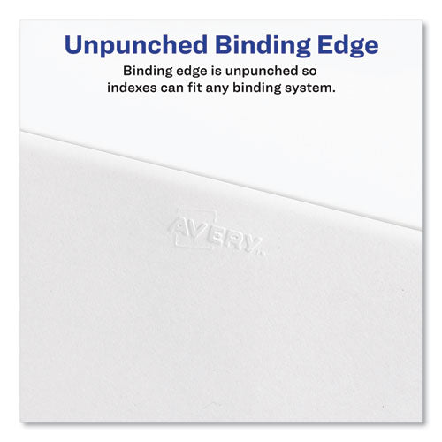 Avery-style Preprinted Legal Bottom Tab Dividers, 26-tab, Exhibit U, 11 X 8.5, White, 25/pack