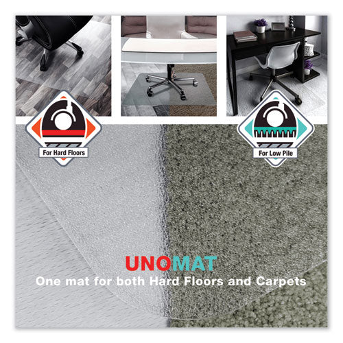 Cleartex Unomat Anti-slip Chair Mat For Hard Floors/flat Pile Carpets, 60 X 48, Clear