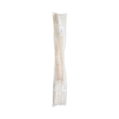 Handle/deck Mops, #16 White Cotton Head, 48" Natural Wood Handle