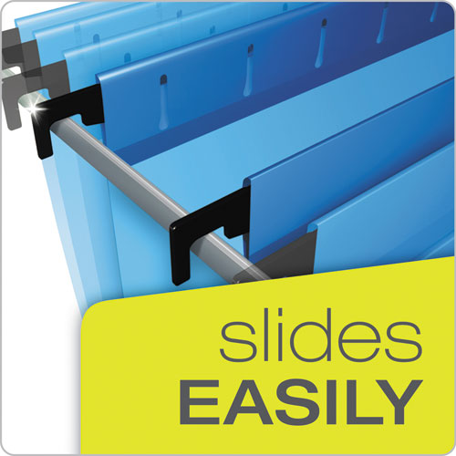 Surehook Reinforced Extra-capacity Hanging Box File, 1 Section, 2" Capacity, Legal Size, 1/5-cut Tabs, Blue, 25/box