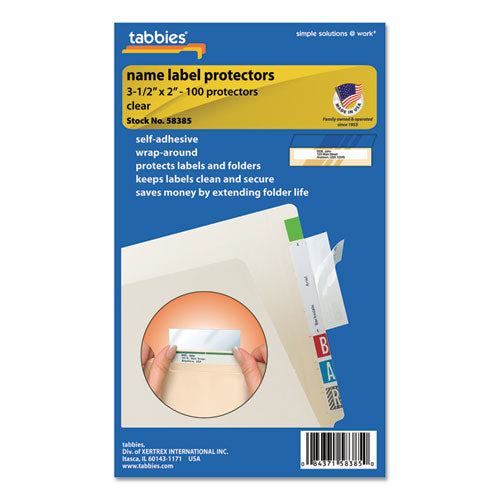 Self-adhesive Label/file Folder Protector, Top Tab, 3.5 X 2, Clear, 500/box