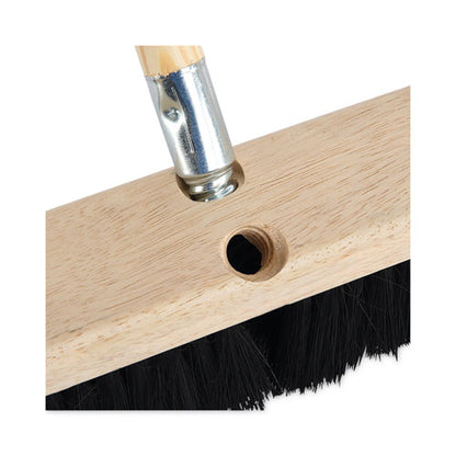 Floor Brush Head, 2.5" Black Tampico Fiber Bristles, 24" Brush