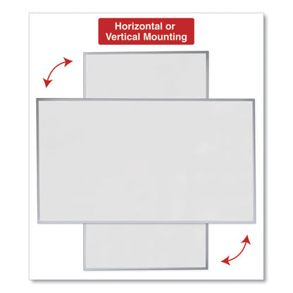 Deluxe Melamine Dry Erase Board, 72 X 48, Melamine White Surface, Silver Anodized Aluminum Frame