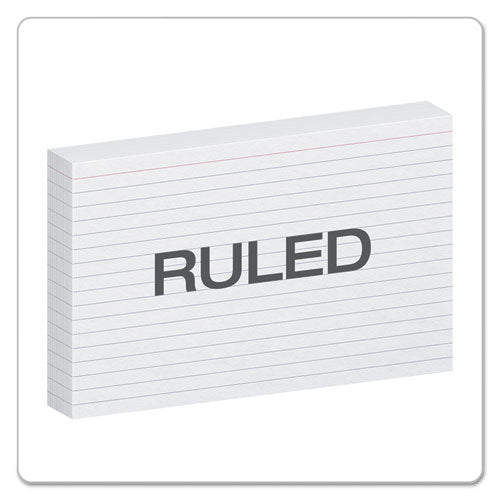 Ruled Index Cards, 5 X 8, White, 100/pack