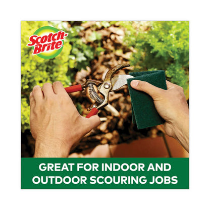 Heavy-duty Scour Pad, 3.8 X 6, Green, 10/carton