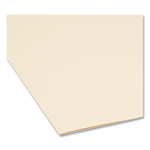 100% Recycled Reinforced Top Tab File Folders, 1/3-cut Tabs: Assorted, Letter Size, 0.75" Expansion, Manila, 100/box