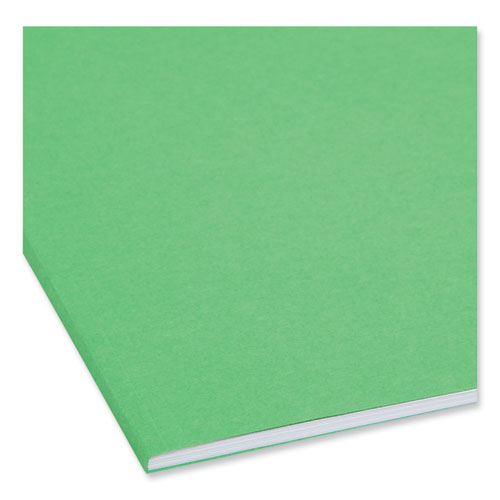 Top Tab Colored Fastener Folders, 0.75" Expansion, 2 Fasteners, Legal Size, Green Exterior, 50/box