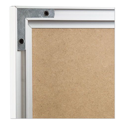 4n1 Magnetic Dry Erase Combo Board, 35 X 23, Tan/white Surface, Silver Aluminum Frame