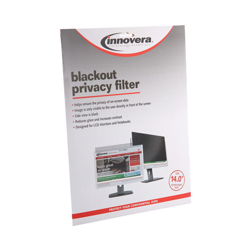 Blackout Privacy Filter For 14" Widescreen Laptop, 16:9 Aspect Ratio