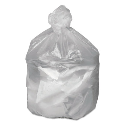 Waste Can Liners, 56 Gal, 14 Mic, 43" X 46", Natural, 20 Bags/roll, 10 Rolls/carton