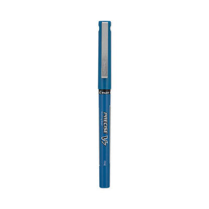 Precise V7 Roller Ball Pen, Stick, Fine 0.7 Mm, Blue Ink, Blue/clear Barrel, Dozen