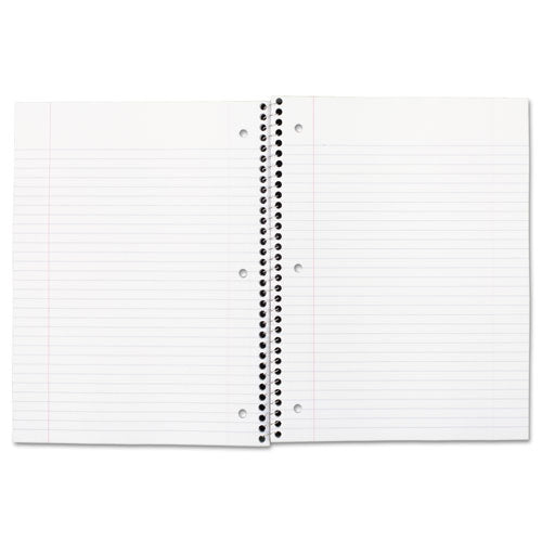 Spiral Notebook, 3-hole Punched, 1-subject, Medium/college Rule, Randomly Assorted Cover Color, (70) 10.5 X 7.5 Sheets