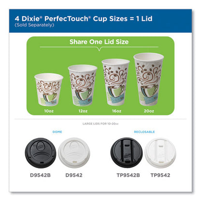 Perfectouch Paper Hot Cups, 16 Oz, Coffee Haze Design, 50/pack