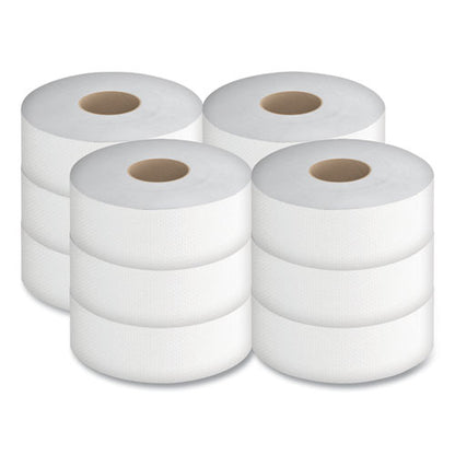 Select Jumbo Bath Tissue, Septic Safe, 2-ply, White, 3.3" X 1,000 Ft, 12 Rolls/carton