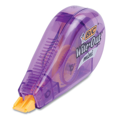 Wite-out Brand Mini Correction Tape, Non-refillable, Blue/purple/yellow Applicators, 0.2" X 314.4", 6/pack