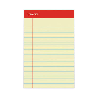 Perforated Ruled Writing Pads, Narrow Rule, Red Headband, 50 Canary-yellow 5 X 8 Sheets, Dozen