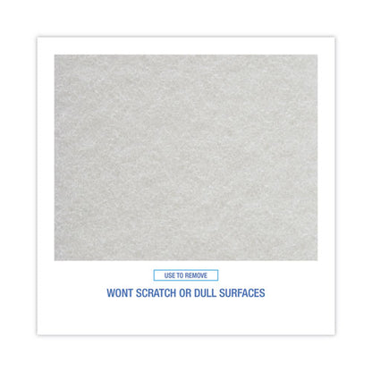 Light Duty Scour Pad, White, 6 X 9, White, 20/carton