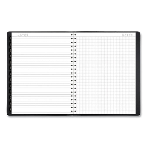 Contemporary Weekly/monthly Planner, Vertical-column Format, 11 X 8.25, Black Cover, 12-month (jan To Dec): 2024