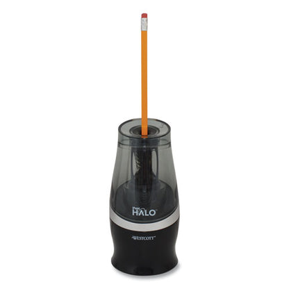 Halo Colored Pencil Non-stick Electric Sharpener, Ac-powered, 3.5 X 6.75, Black/silver