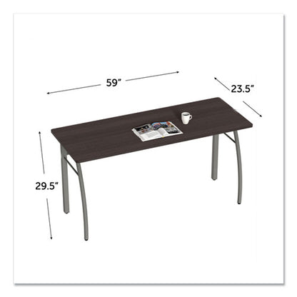 Trento Line Rectangular Desk, 59.13" X 23.63" X 29.5", Mocha