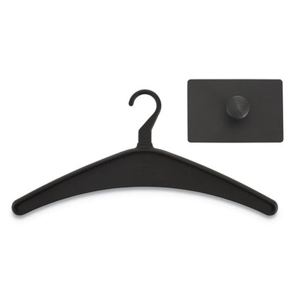 Magnetic Coat Hook With Heavy-duty Hanger, Metal Hook, Black