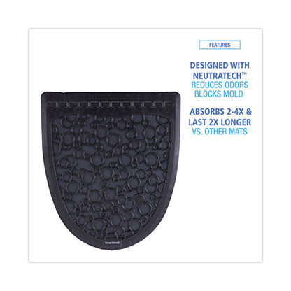 Urinal Mat 2.0, Rubber, 17.5 X 20, Black/black, 6/carton