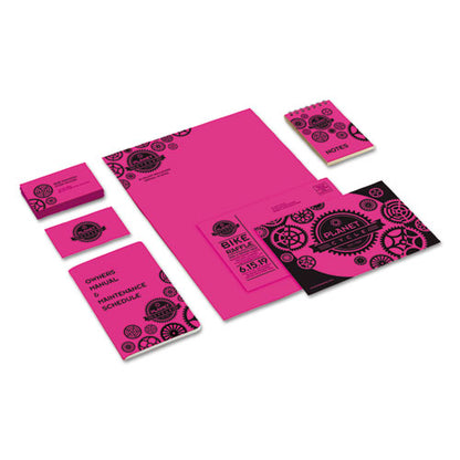 Color Cardstock, 65 Lb Cover Weight, 8.5 X 11, Fireball Fuchsia, 250/pack