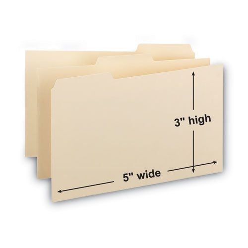 Manila Card Guides, 1/3-cut Top Tab, Blank, 3 X 5, Manila, 100/box