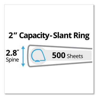 Durable Non-view Binder With Durahinge And Slant Rings, 3 Rings, 2" Capacity, 11 X 8.5, Red