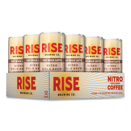 Nitro Cold Brew Latte, Oat Milk, 7 Oz Can, 12/carton