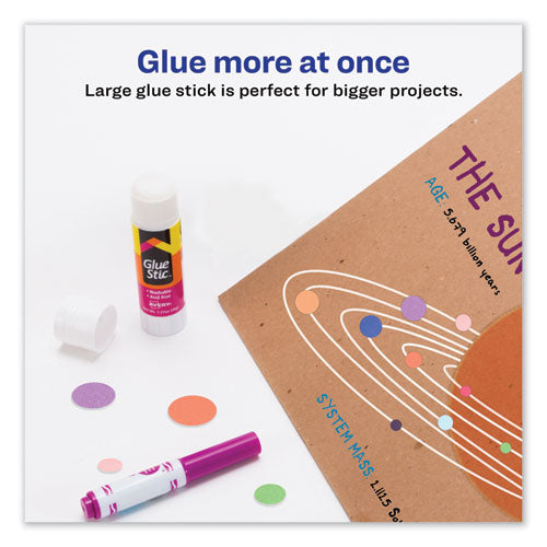 Permanent Glue Stic, 1.27 Oz, Applies White, Dries Clear