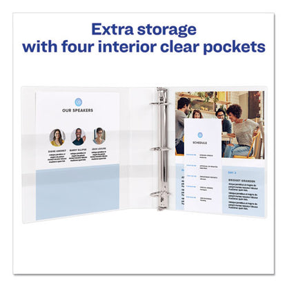 Durable View Binder With Durahinge And Ezd Rings, 3 Rings, 1" Capacity, 11 X 8.5, White, (9301)