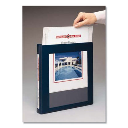 Framed View Heavy-duty Binders, 3 Rings, 1" Capacity, 11 X 8.5, Navy Blue