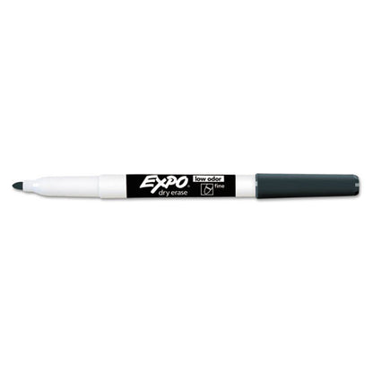 Low-odor Dry-erase Marker, Fine Bullet Tip, Black, Dozen