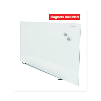 Frameless Magnetic Glass Marker Board, 48 X 36, White Surface