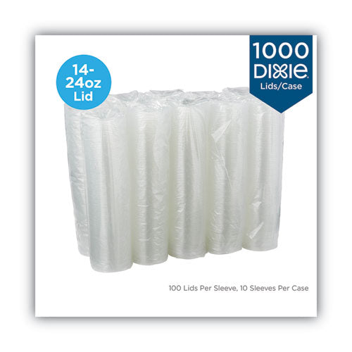 Cold Drink Cup Lids, Fits 16 Oz Plastic Cold Cups, Clear, 100/sleeve, 10 Sleeves/carton