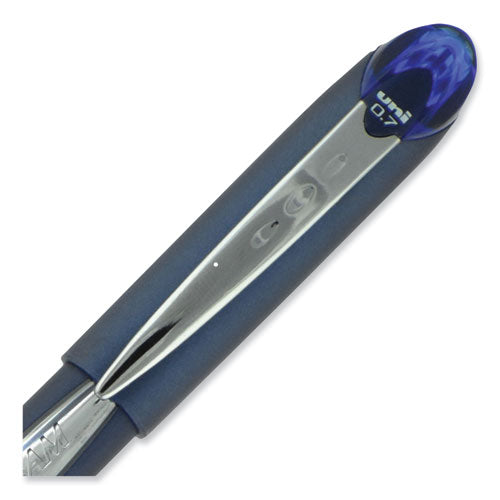 Jetstream Hybrid Gel Pen, Stick, Fine 0.7 Mm, Blue Ink, Blue/silver Barrel