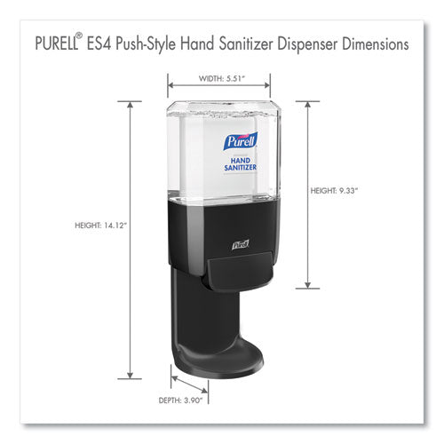 Push-style Hand Sanitizer Dispenser, 1,200 Ml, 5.25 X 8.56 X 12.13, Graphite