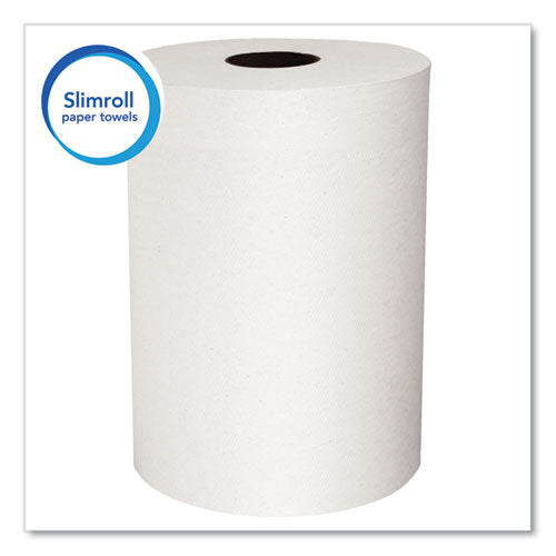 Slimroll Towels, Absorbency Pockets, 8" X 580 Ft, White, 6 Rolls/carton