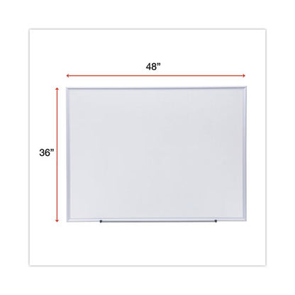 Deluxe Melamine Dry Erase Board, 48 X 36, Melamine White Surface, Silver Aluminum Frame