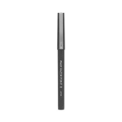 Razor Point Ii Super Fine Line Porous Point Pen, Stick, Ultra-fine 0.2 Mm, Black Ink, Black Barrel, Dozen