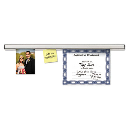 Grip-a-strip Display Rail, 24 X 1.5, Aluminum Finish