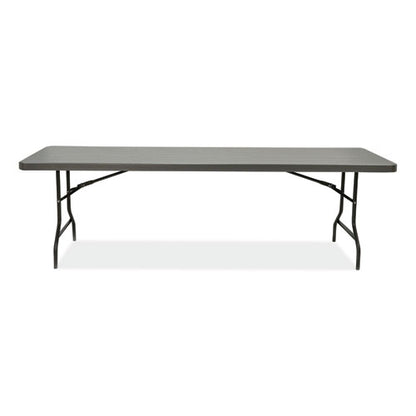 Indestructable Commercial Folding Table, Rectangular, 96" X 30" X 29", Charcoal Top, Charcoal Base/legs