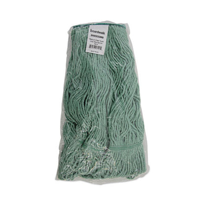 Mop Head, Premium Standard Head, Cotton/rayon Fiber, Medium, Green, 12/carton