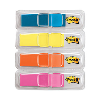 Highlighting Page Flags, 4 Bright Colors, 0.5 X 1.75, 35/color, 4 Dispensers/pack