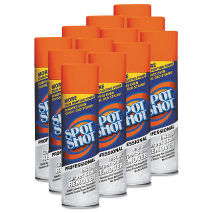 Spot Shot Professional Instant Carpet Stain Remover, 18 Oz Aerosol Spray, 12/carton