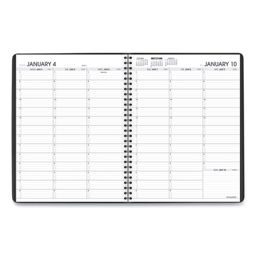 Weekly Appointment Book, 11 X 8.25, Black Cover, 13-month (jan To Jan): 2024 To 2025