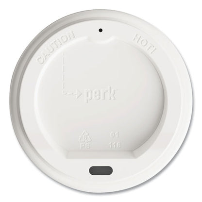 Plastic Hot Cup Lids, Fits 10 Oz, 12 Oz, 16 Oz Cups, White, 50/pack