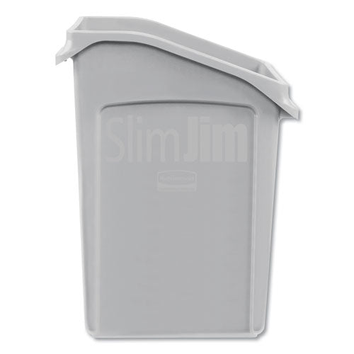 Slim Jim Under-counter Container, 23 Gal, Polyethylene, Gray