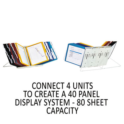 Instaview Expandable Desktop Reference System, 10 Panels, Assorted Borders